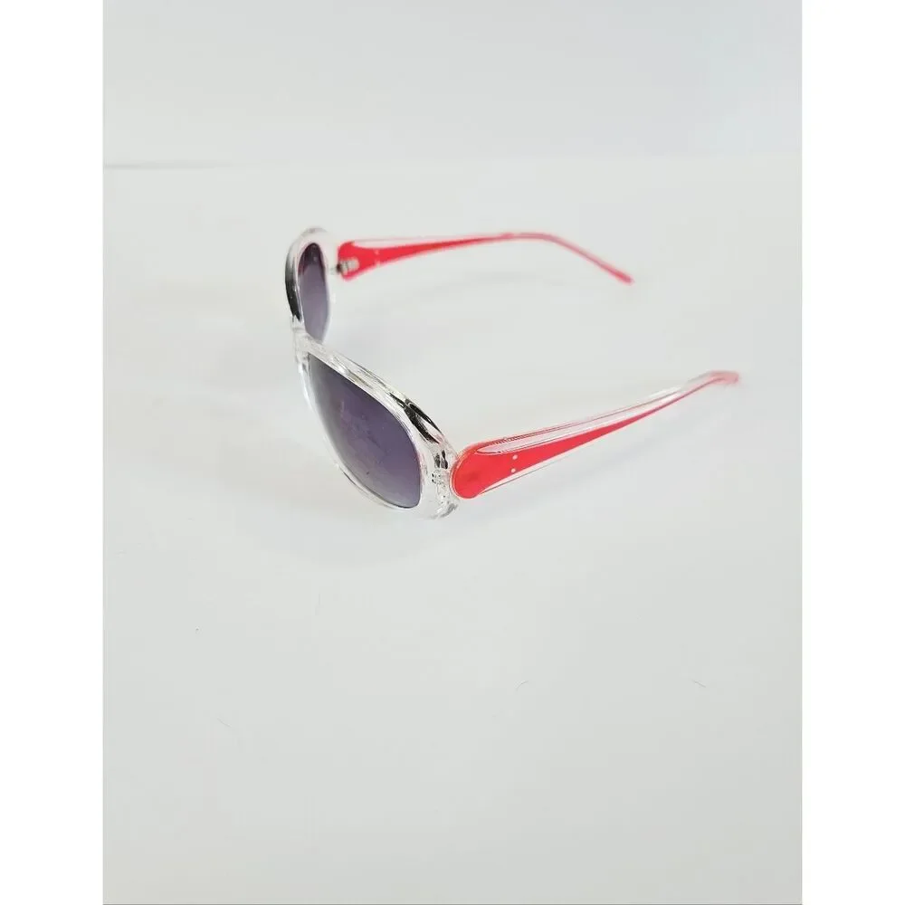 Vintage Dolce & Gabbana Wayfarer Red Large Gradient Frame Smoke Lens Sunglasses